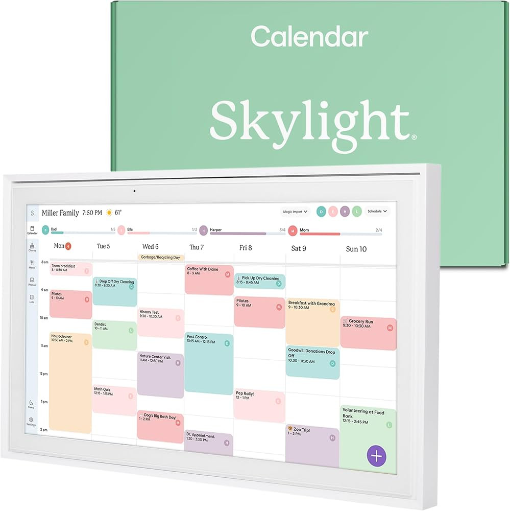 Skylight Calendar: 15-inch Wall Planner Digital Calendar & Chore Chart, Smart Touchscreen Interac... | Amazon (US)
