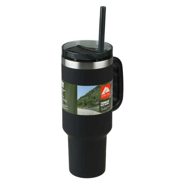 Ozark Trail 40 oz Vacuum Insulated Stainless Steel Tumbler Black | Walmart (US)