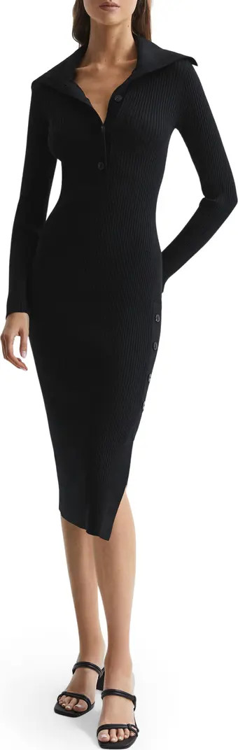 Maddison Long Sleeve Rib Sweater Dress | Nordstrom