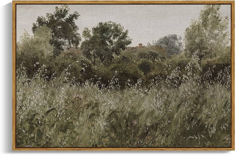 InSimSea Framed Canvas Wall Art | Countryside Field Modern Farmhouse Decor | Canvas Wall Art Deco... | Amazon (US)
