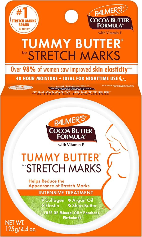 Palmer's Cocoa Butter Formula Tummy Butter Balm for Stretch Marks and Pregnancy Skin Care, 4.4 Ou... | Amazon (US)