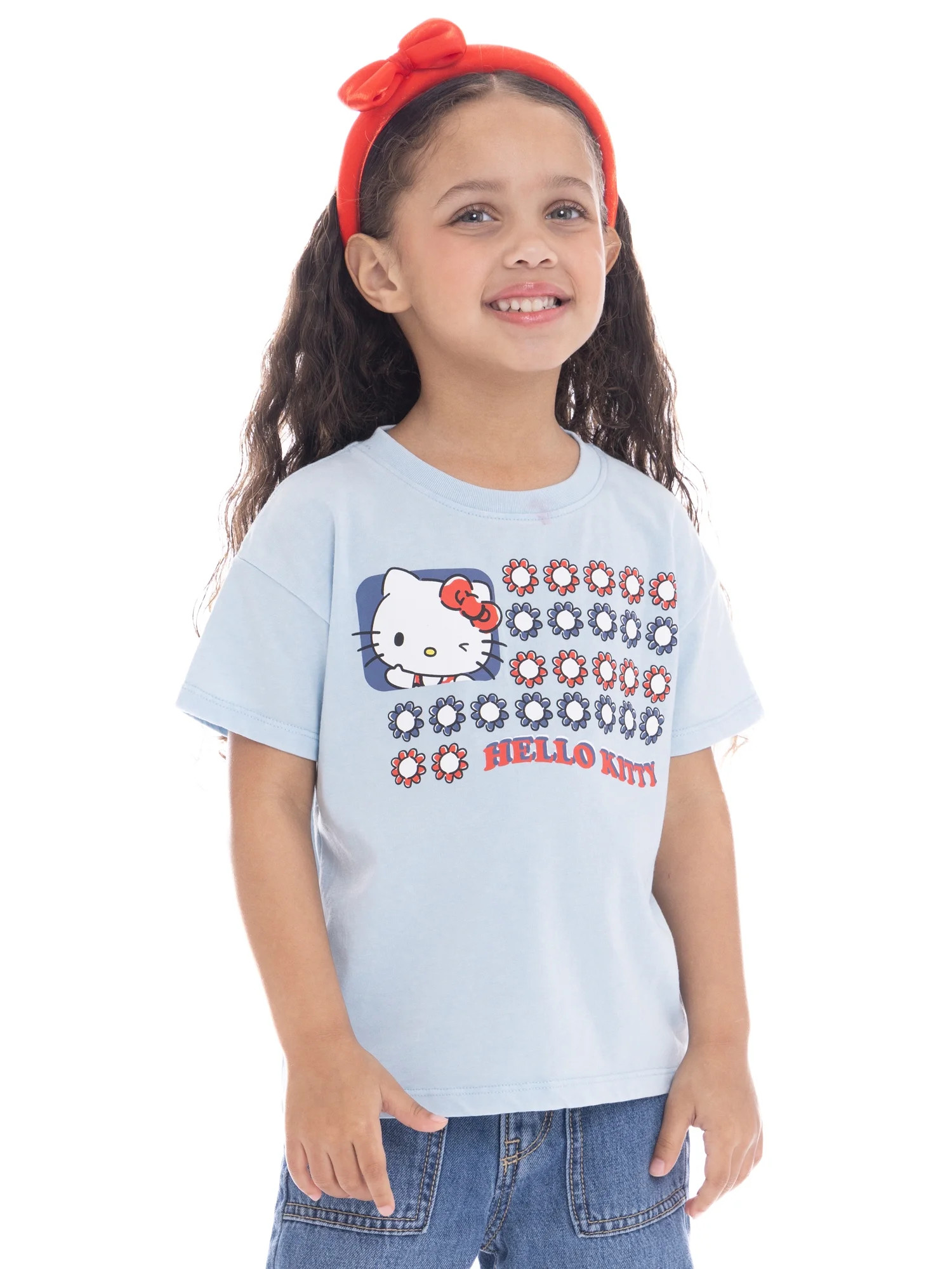 Hello Kitty Toddler Girls Americana Graphic Tee, Sizes 12M-5T | Walmart (US)