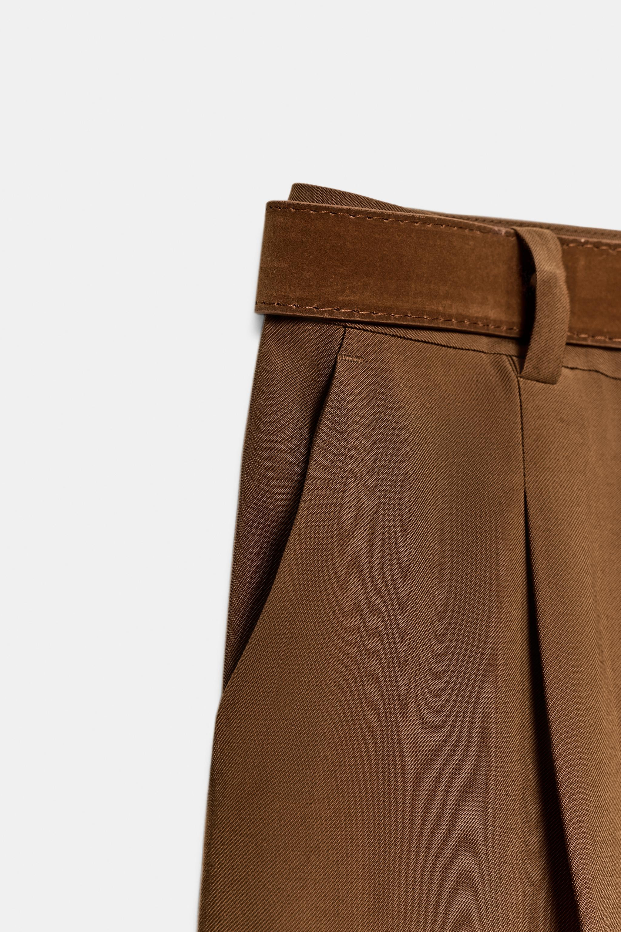 DARTED TROUSERS WITH BELT | Zara UK