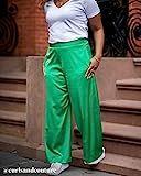The Drop Women's Emerald Green Satin Wide-Leg Pant by @amazonthedrop, XXS | Amazon (US)