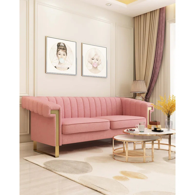 Koldo 83.85" Velvet Flared Arm Sofa | Wayfair Professional