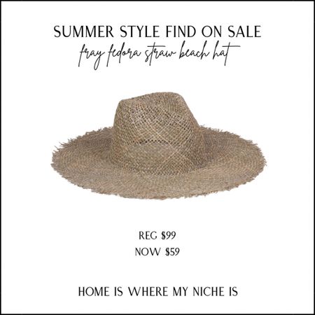 S T Y L E / fray fedora straw beach hat on sale 

Summer Style | Lack of Color 

#LTKstyletip #LTKcanada