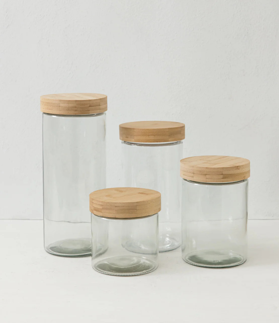 Glass Canisters with Wood Lids | Eco Chic Home