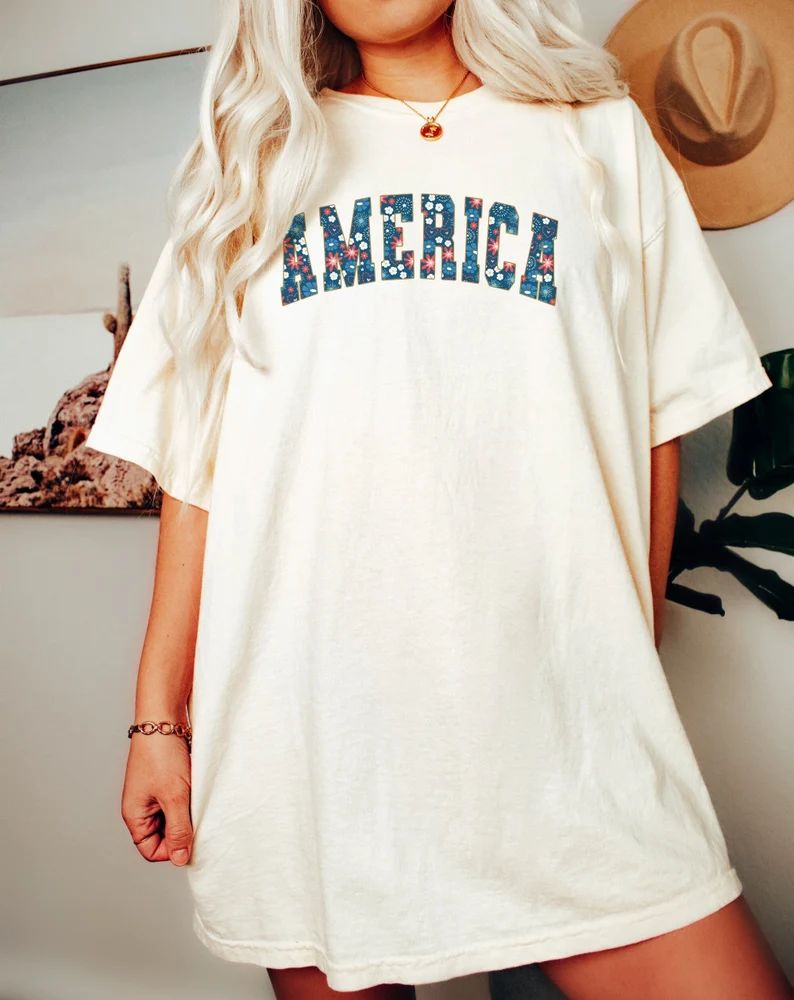 AMERICA SHIRT Patriotic America Shirt July4th Tee Fireworks | Etsy | Etsy (US)