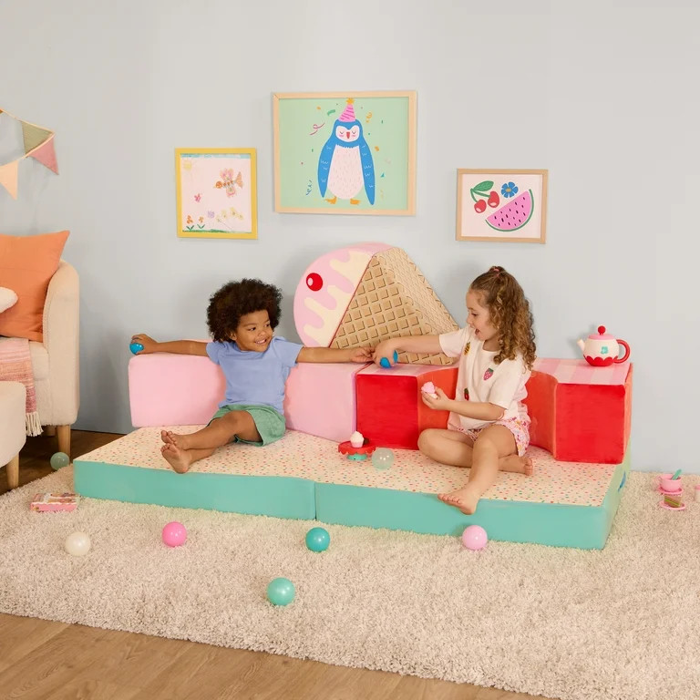 Battat Cloud Castle Sweet Retreat Foam Fort Building 6 Piece Set Indoor Soft Climbing Blocks for ... | Walmart (US)