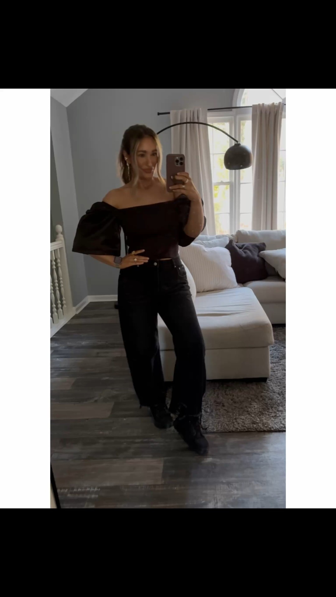 Why is this $11 shirt the cutest top I own? 

Top size Medium 
Jeans Size Large (sized up for baggy fit) 

#LTKCyberWeek #LTKgrwm #LTKHoliday