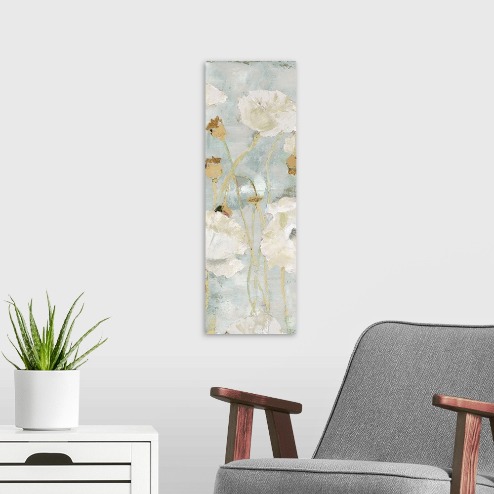 Poppies in the Wind Cream Panel I Wall Art | Great Big Canvas - Dynamic