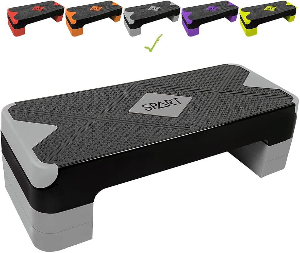 SPART Adjustable Workout Aerobic Stepper, Aerobic Exercise Step Platform with 4 Risers, 3 Levels ... | Amazon (US)
