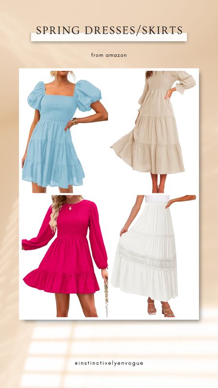 Spring dresses and skirts from amazon that I absolutely love
Mini dress
Mini dresses 
Short dress
Short dresses
Midi dress
Maxi skirt 
Midi dresses
Spring dress 

#LTKunder100 #LTKunder50 #LTKSeasonal