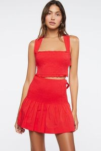 Smocked Crop Top & Drop-Waist Skirt | Forever 21 (US)