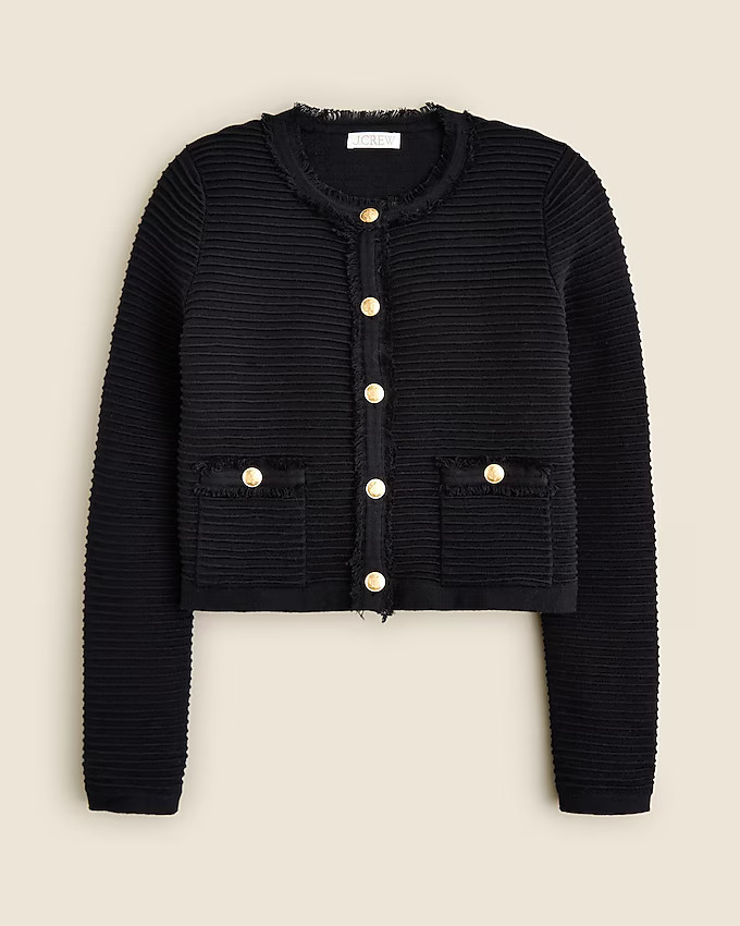 Emilie sweater lady jacket in textured cotton | J. Crew US