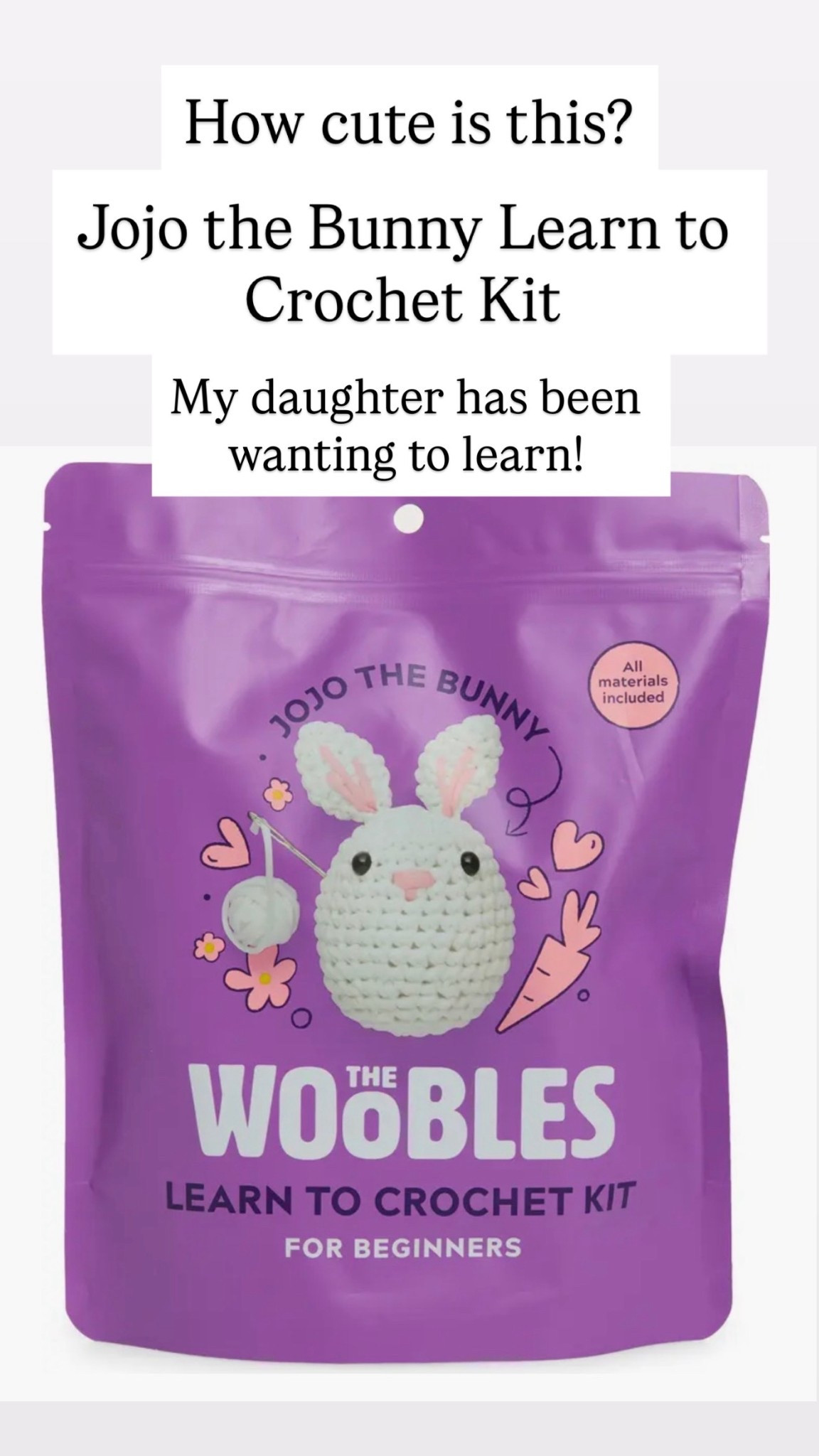 Cutest little learn to crochet kit.

#LTKSeasonal