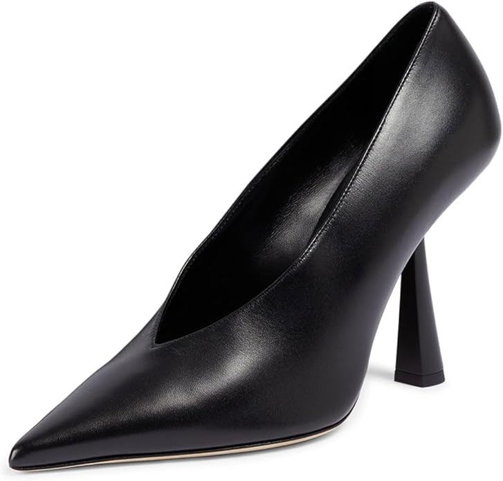 miss left Women's Classic V-Cut Closed Pointed Toe Pumps Slip On High Heel Elegant Daily Office E... | Amazon (US)