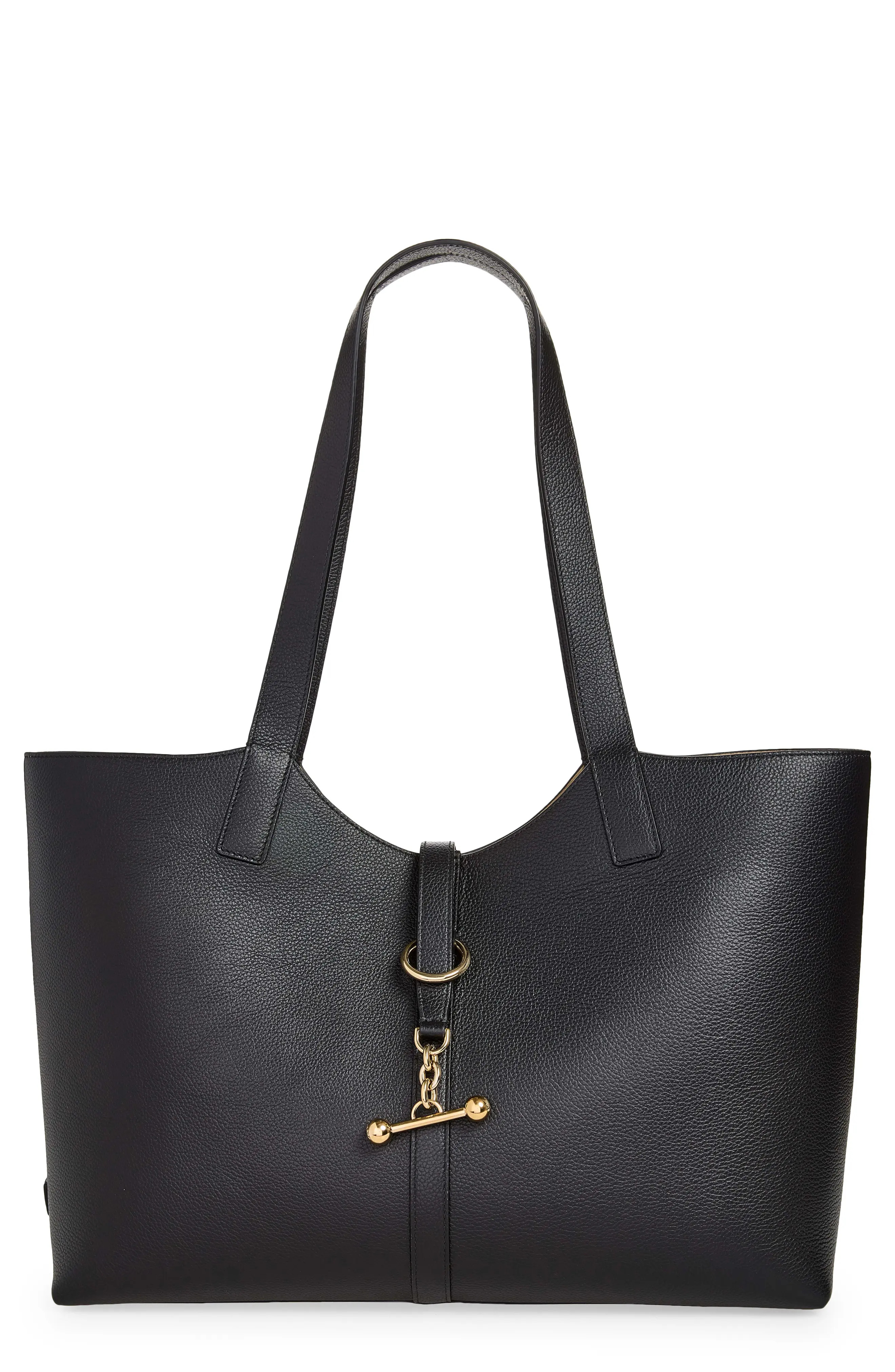 Strathberry Kite Grain Leather Tote in Black at Nordstrom | Nordstrom