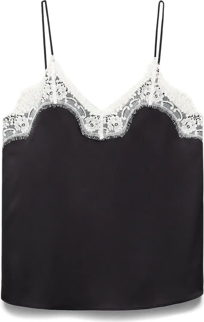 MANGO Lace Trim Camisole | Nordstrom | Nordstrom