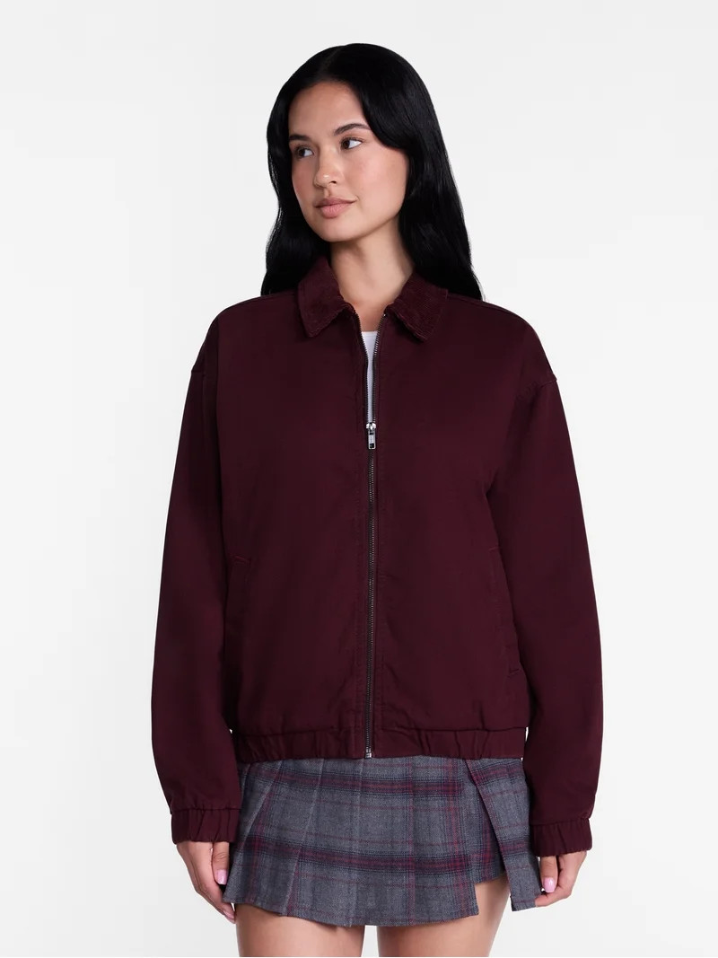 Madden NYC Women's Cotton Twill Bomber Jacket, Sizes XXS-XXL | Walmart (US)