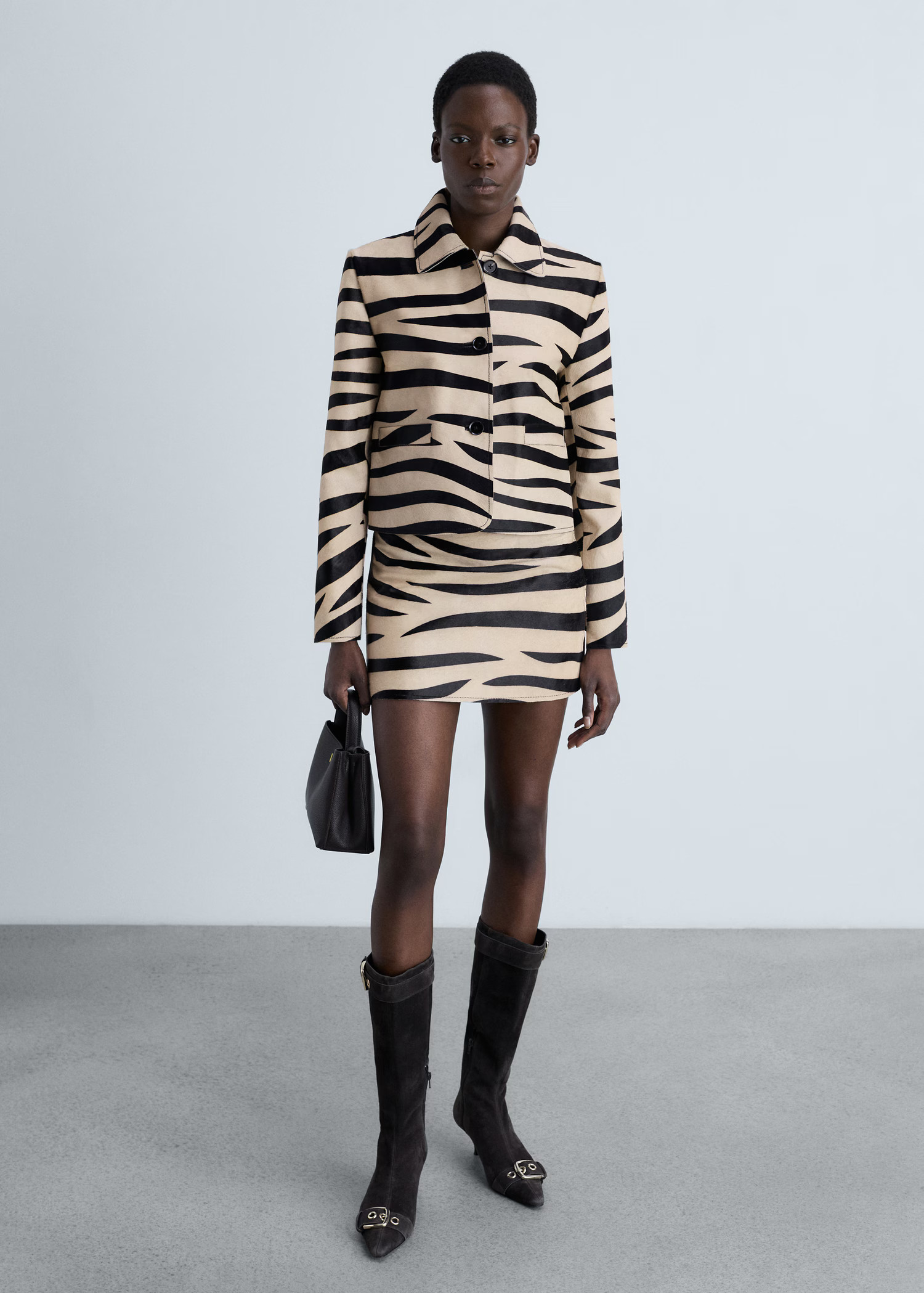 Zebra-print fur jacket - Women | MANGO USA | Mango (US/MX/AU)