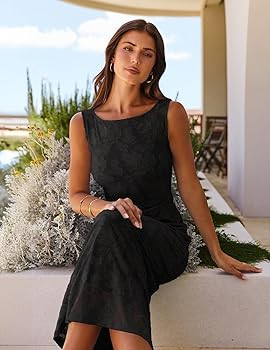 MEROKEETY Womens 2026 Summer Floral Maxi Dress Sleeveless Tie Waist Elegant Formal Bodycon Weddin... | Amazon (US)