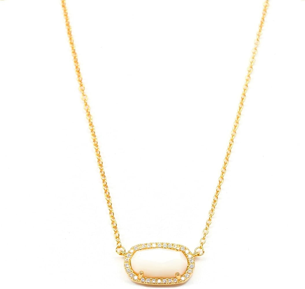 Freinit Gold Necklace for Women, 14K Dainty Pendant Choker, Adjustable Chain, Minimalist Gift for... | Amazon (US)