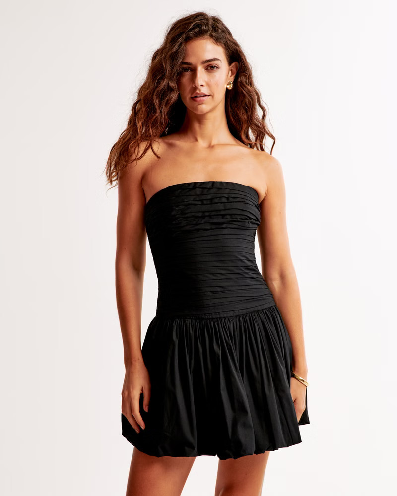 The A&F Emerson Bubble Hem Mini Dress | Abercrombie & Fitch (US)
