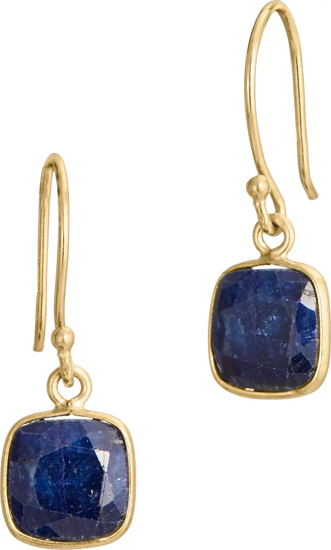 18K Yellow Gold Vermeil Bezel Set Drop Earrings | Nordstrom Rack
