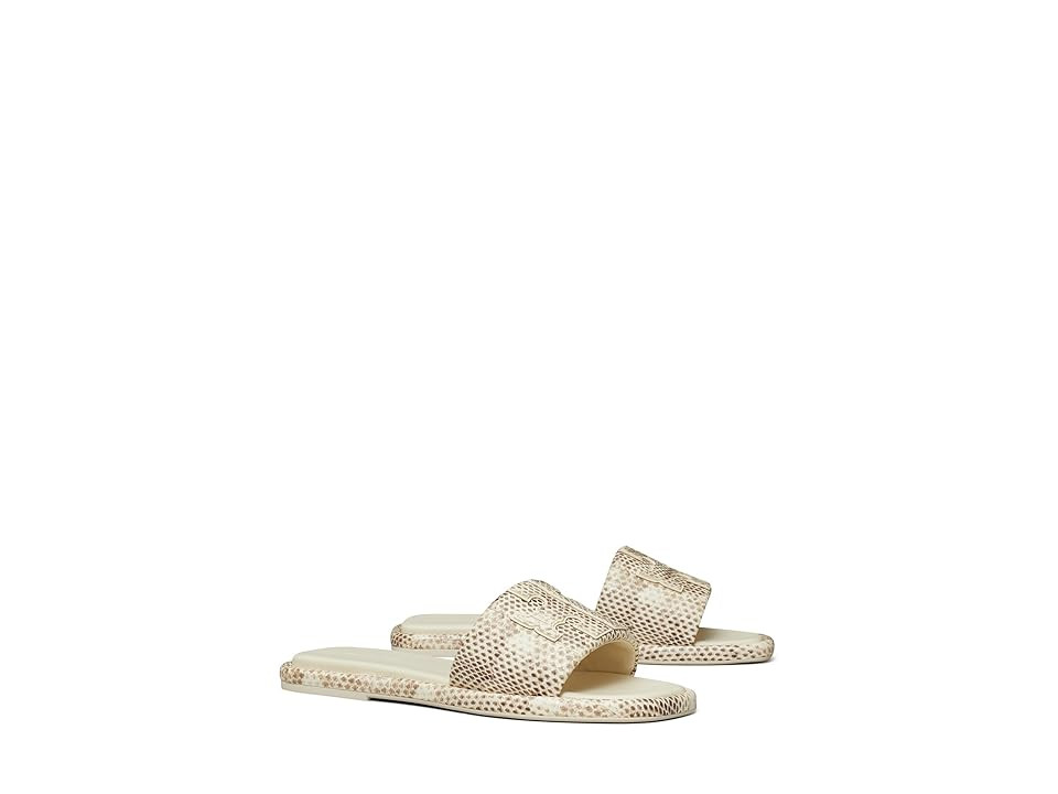Tory Burch Double T Sport Slides Women's Sandals Smoke Roccia : 5 M, Leather | Zappos