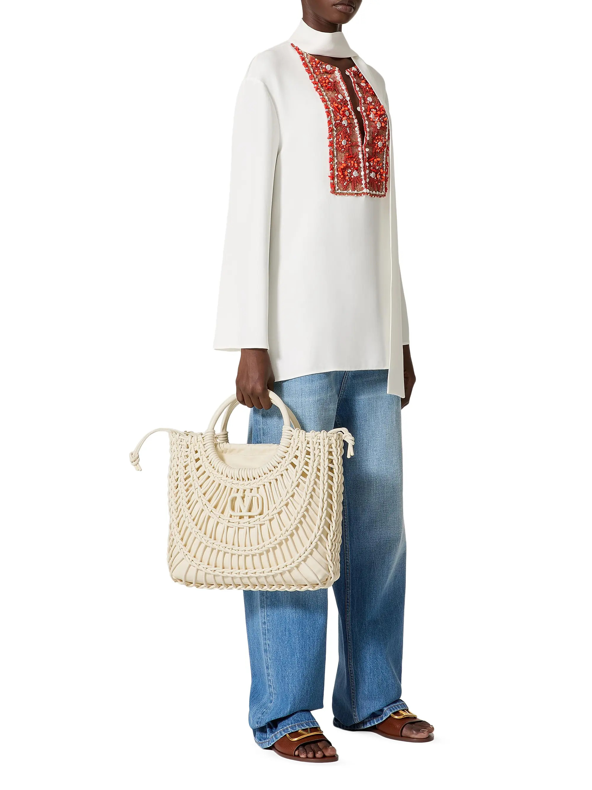 Allknots Woven Leather Shopper Bag | Saks Fifth Avenue