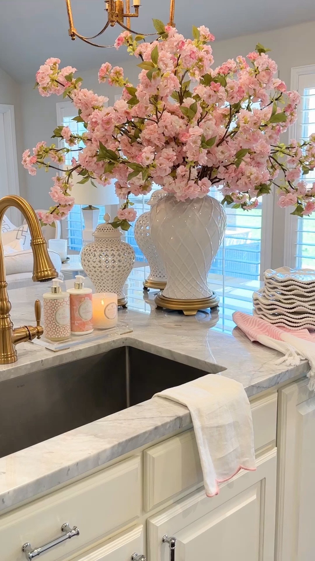 My ruffle plates are on sale 🎉 great for indoor and outdoor entertaining! #springdecor melamine dinnerware white dishes cherry blossoms kitchen island styling decor #wayfair 

#LTKHome #LTKSaleAlert