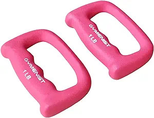 GYMENIST Set of 2 Hand Shaped Neoprene Exercise Workout Jogging Walking Cardio Dumbbells Pair | Amazon (US)
