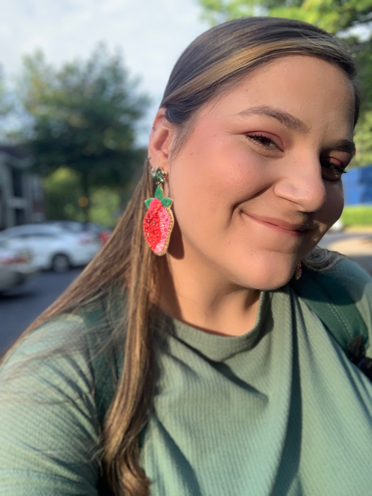 Strawberry earrings inspiration cute summer style ootd work fit midsize plus size jewelry inspiration 

#LTKworkwear #LTKunder100 #LTKcurves
