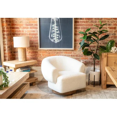 Upholstered Swivel Barrel Chair | Wayfair North America