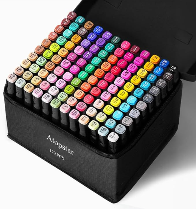 120 Colors Alcohol Markers Artist Drawing Art Markers for Kids Dual Tip Markers for Adult Colorin... | Amazon (US)