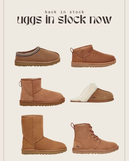 Uggs in stock now! My fav cozy slippers and shoes for the winter time.

#LTKfit #LTKshoecrush #LTKunder100
