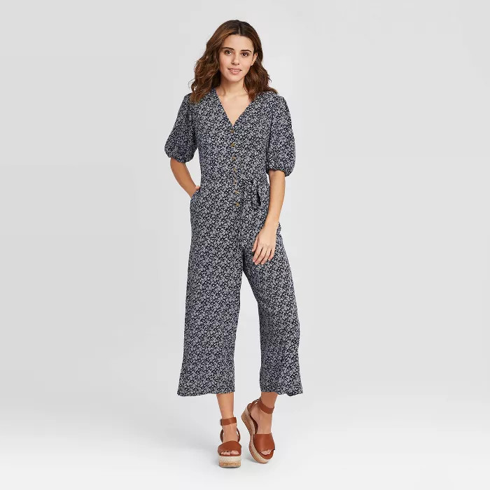 Women's Elbow Sleeve V-Neck Jumpsuit - Universal Thread™ | Target
