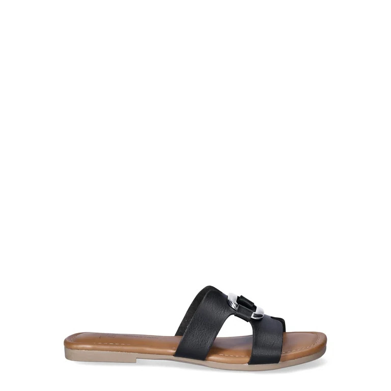 Time and Tru Women's Embellished Slide Sandals | Walmart (US)