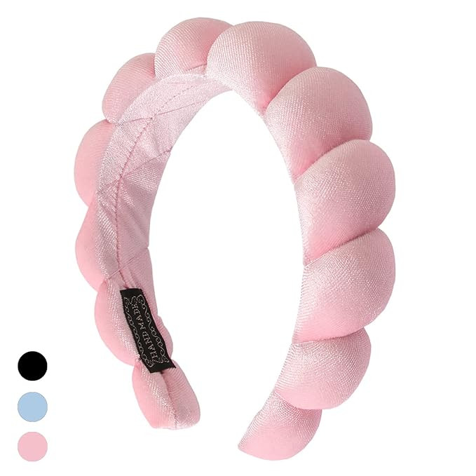 Headbands for Women Spa Headband Sponge & Terry Towel Cloth Fabric Hair Band for Face Washing, Ma... | Amazon (US)