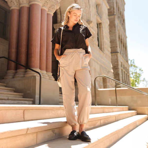 Jetsetter Cargo Joggers, Cobblestone | Albion Fit