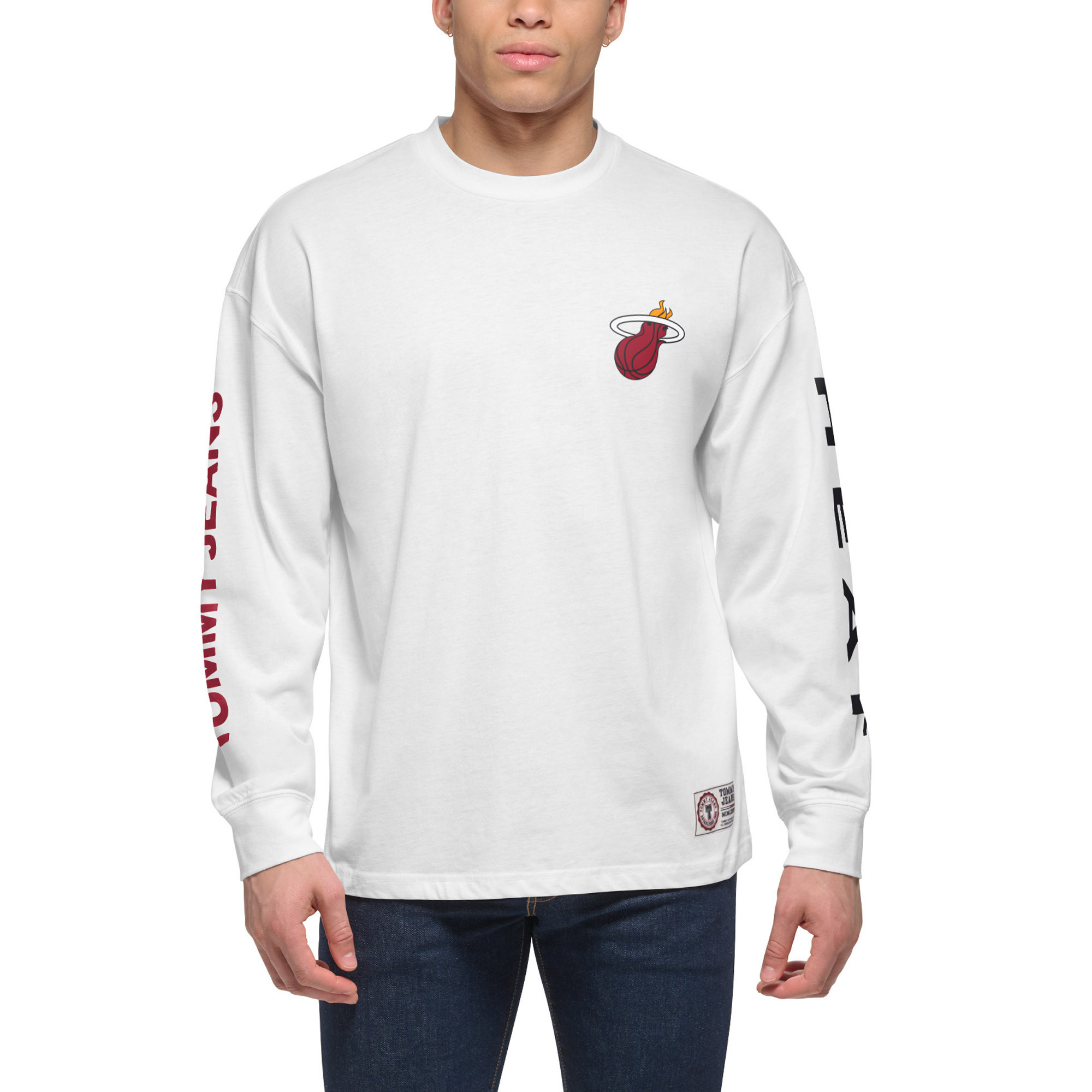 Men's Tommy Jeans Black/White Miami Heat Matthew 2-In-1 T-Shirt & Hoodie Combo Set | NBA Shop
