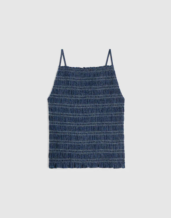 Denim Smocked Tank | Madewell