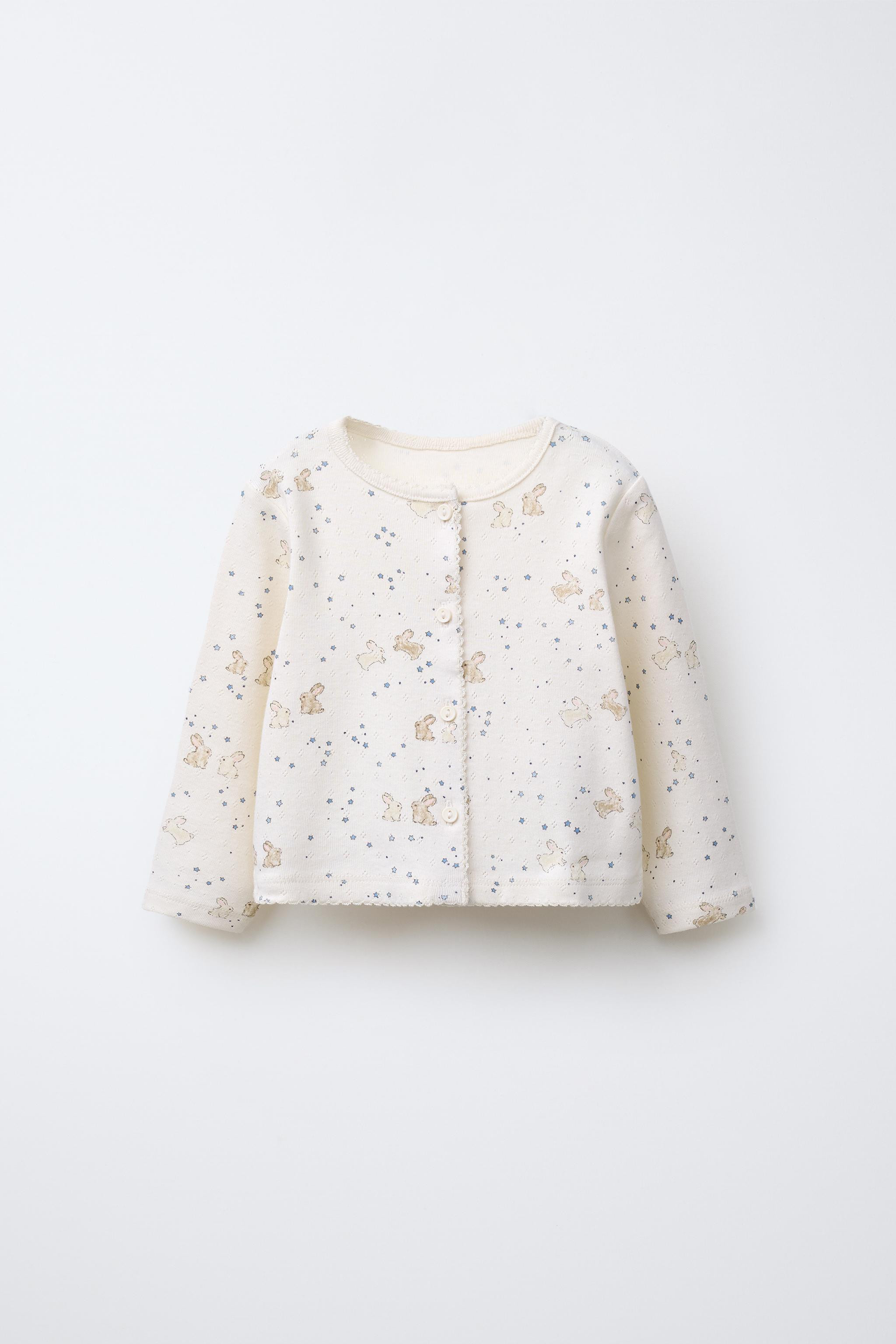 PACK OF PRINTED POINTELLE BODYSUIT AND JACKET | Zara US