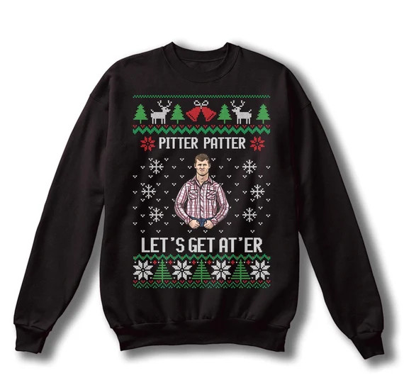 Letterkenny christmas sweater, Pitter patter let's get at'er Ugly Christmas Sweater, Funny Christ... | Etsy (US)