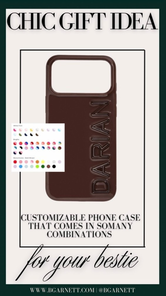 Chic gift idea for her, host gift, or stocking stuffer 

Phone case | customizable gift | stocking stuffer | host gift | hostess gift | gifts for her | gifts for mom

#LTKGiftGuide #LTKSeasonal #LTKHoliday