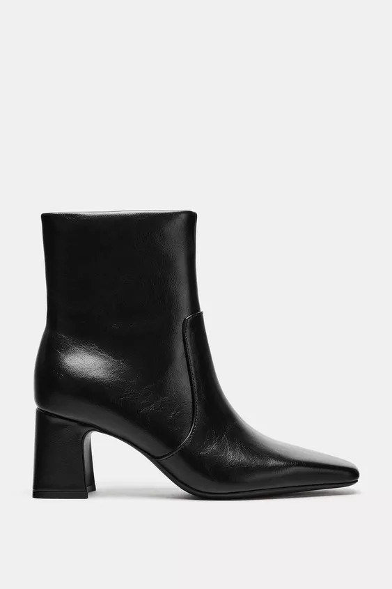 BLOCK HEEL ANKLE BOOTS | Zara Canada