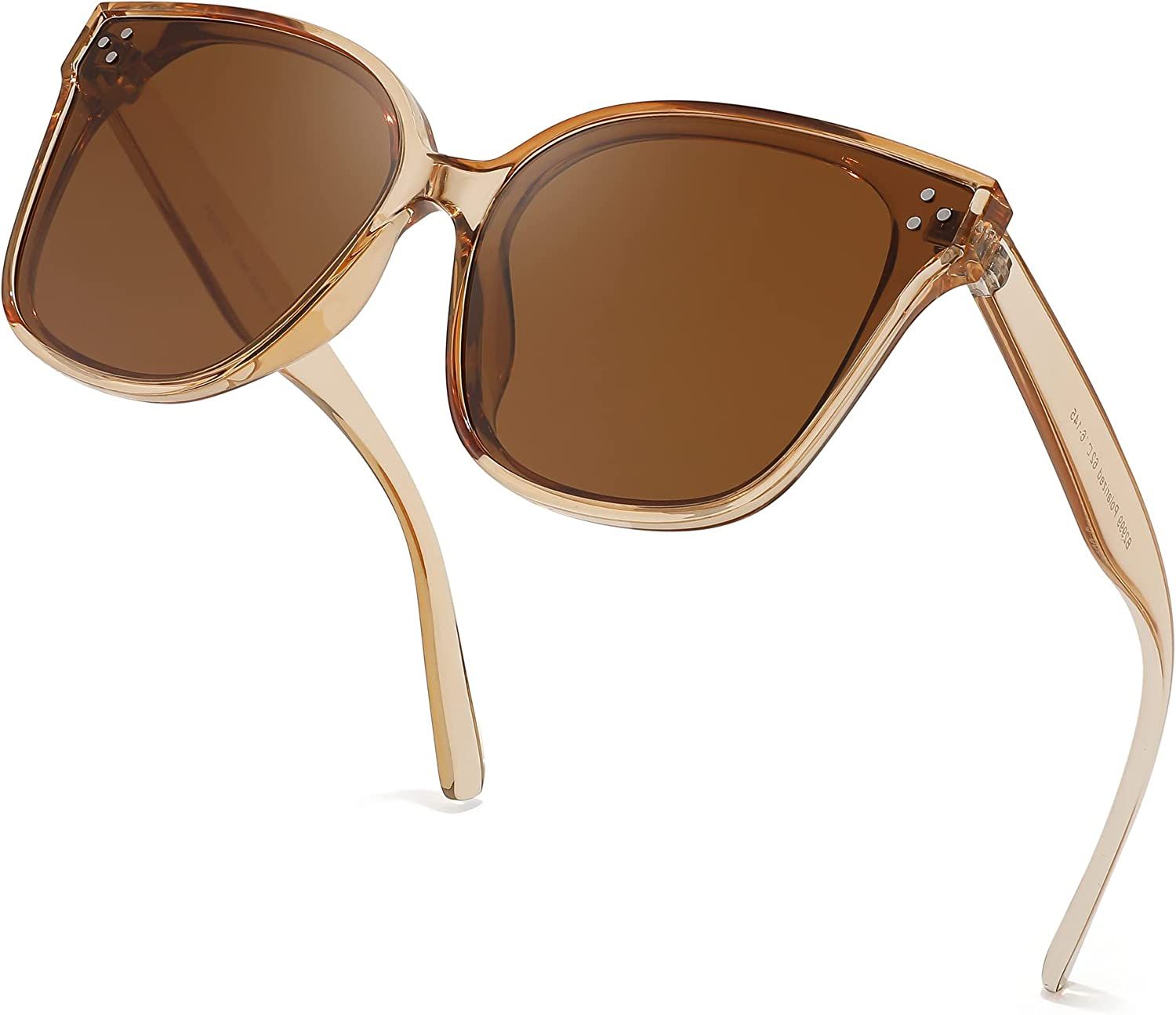 FEISEDY Sunglasses Women Men, Retro Polarized Sun Glasses, Square Oversized Vintage Minimalist Sh... | Amazon (US)