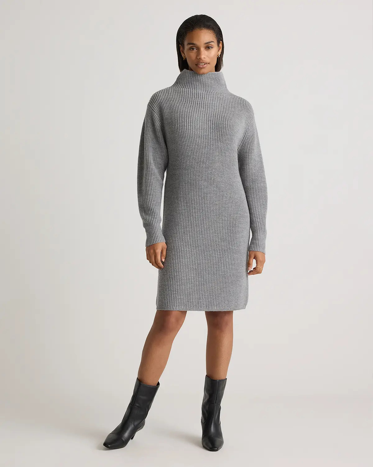 Australian Merino Wool Relaxed Turtleneck Sweater Dress | Quince