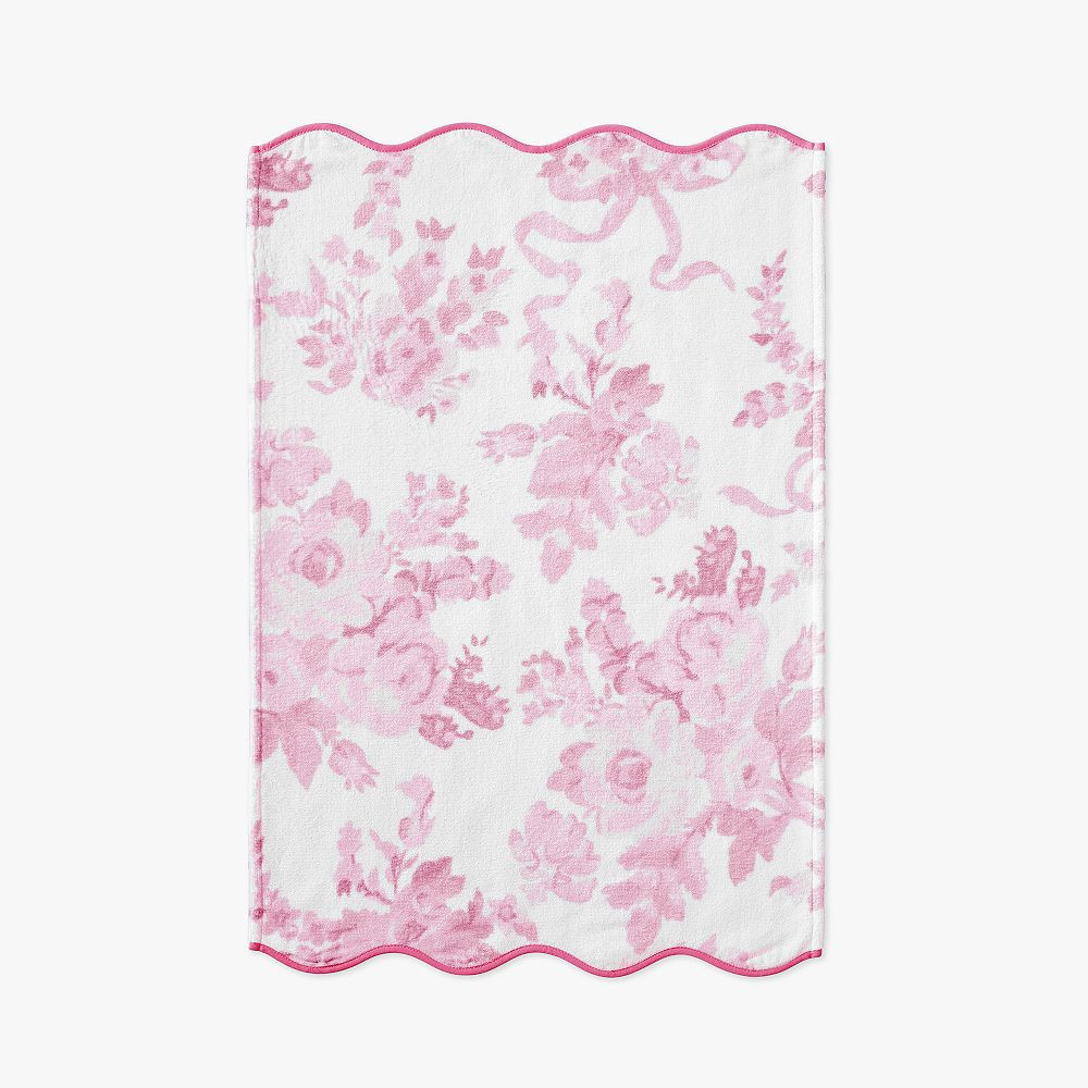 LoveShackFancy Garden Damask Bath Towel, Hand, Pink | Pottery Barn Teen
